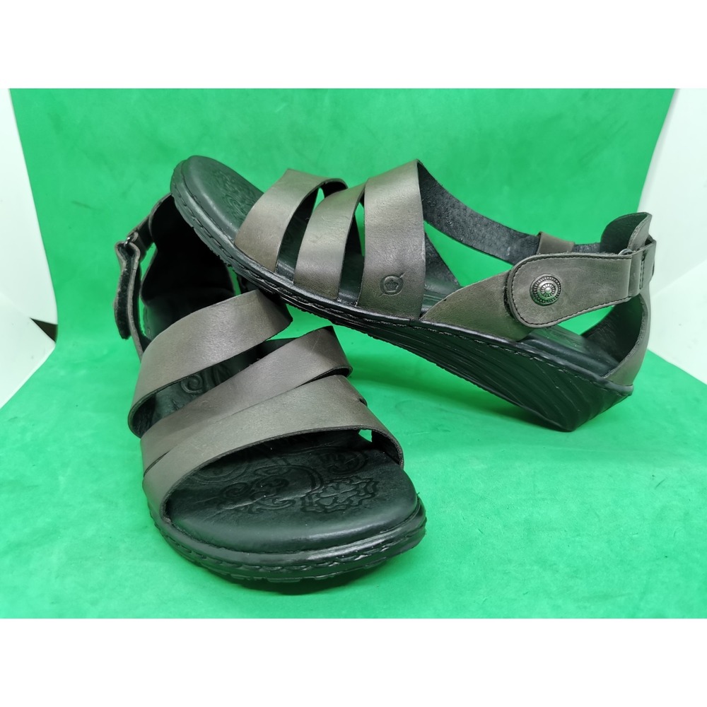 Born Womens Kates Sandal Size 9 Brown Leather Strappy Fisherman D'orsay Shoe